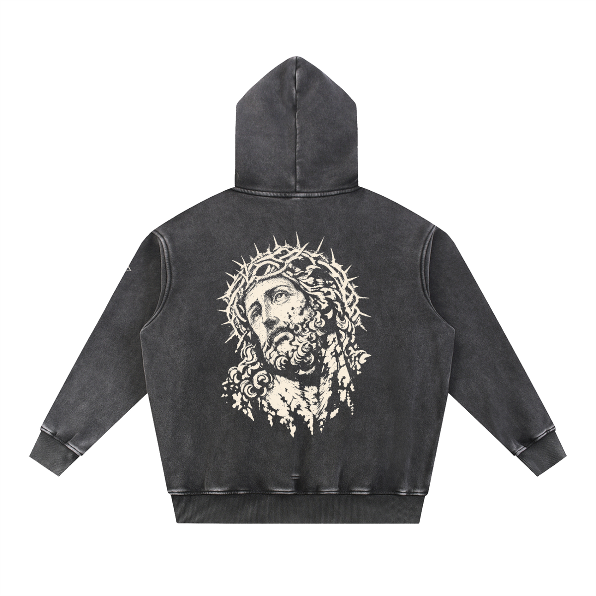 Crown of Thorns Snow Wash Fleece Oversize Hoodie
