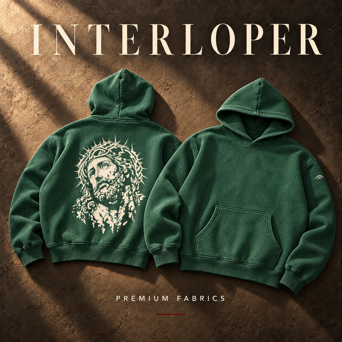 Crown of Thorns Snow Wash Fleece Oversize Hoodie