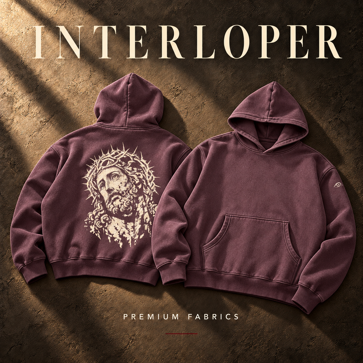 Crown of Thorns Snow Wash Fleece Oversize Hoodie