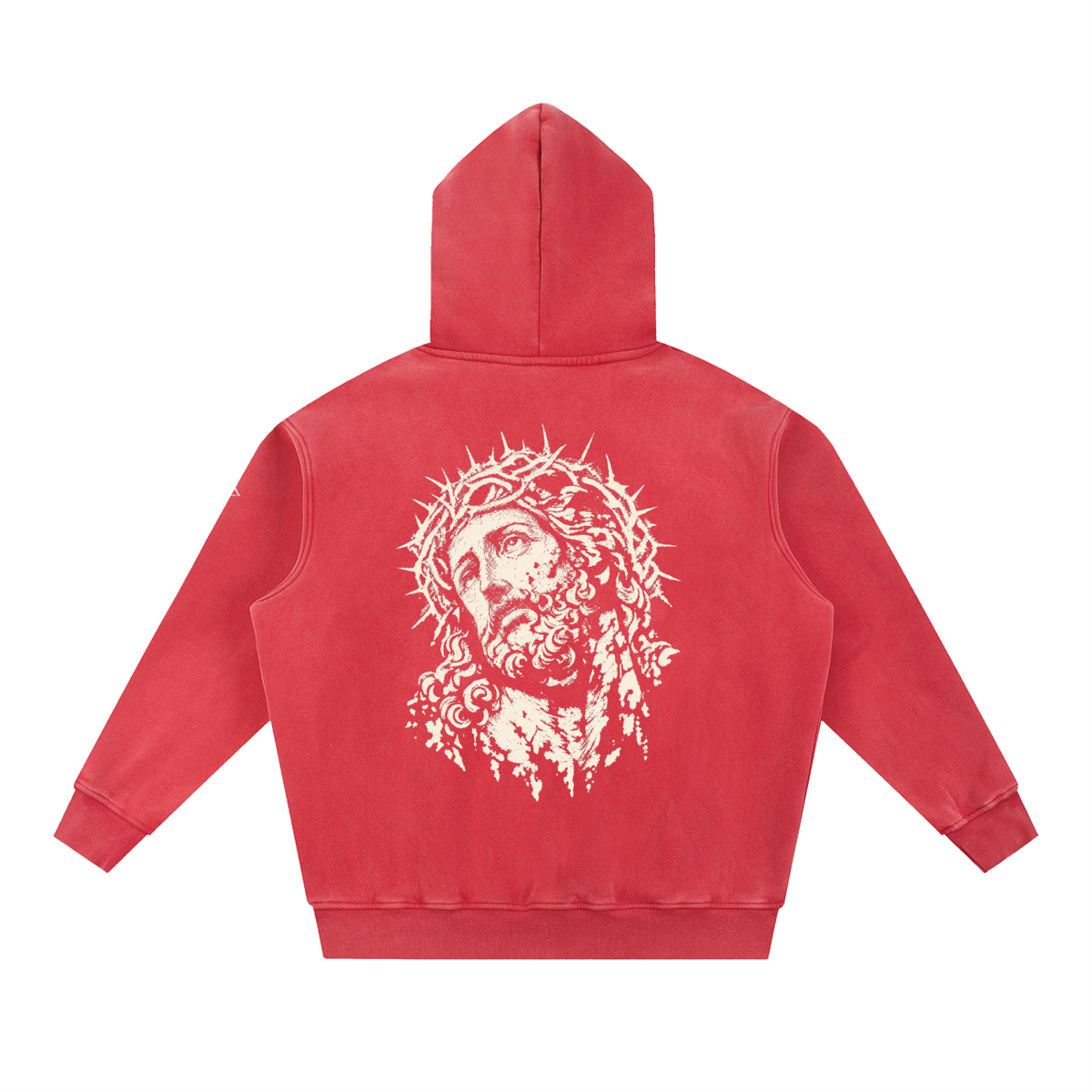 Crown of Thorns Snow Wash Fleece Oversize Hoodie