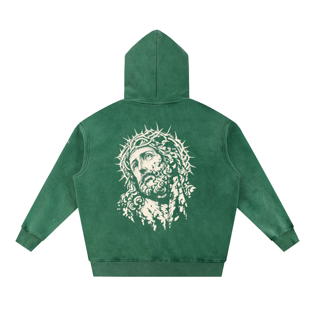 Crown of Thorns Snow Wash Fleece Oversize Hoodie